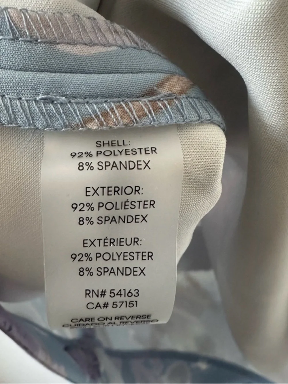 💙 NWT! Blue & White CALVIN KLEIN Floral V-Neck Sleeveless Sheath Dress - Size 10 - Picture 8 of 11